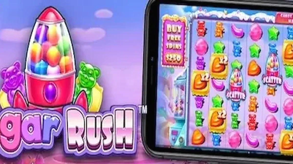 Sugar Rush mobile slot gameplay interface
