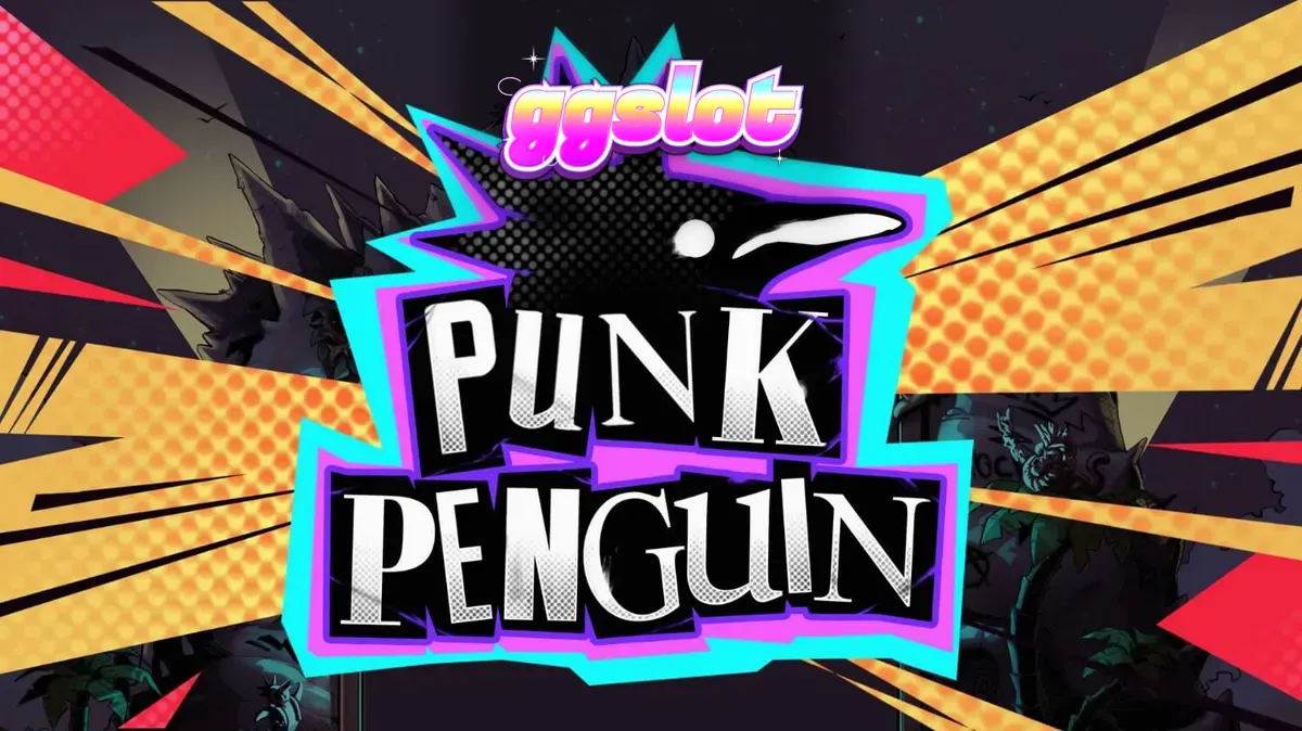 Ang makulay at maingay na visual na disenyo ng Punk Penguin slot na may temang punk rock.